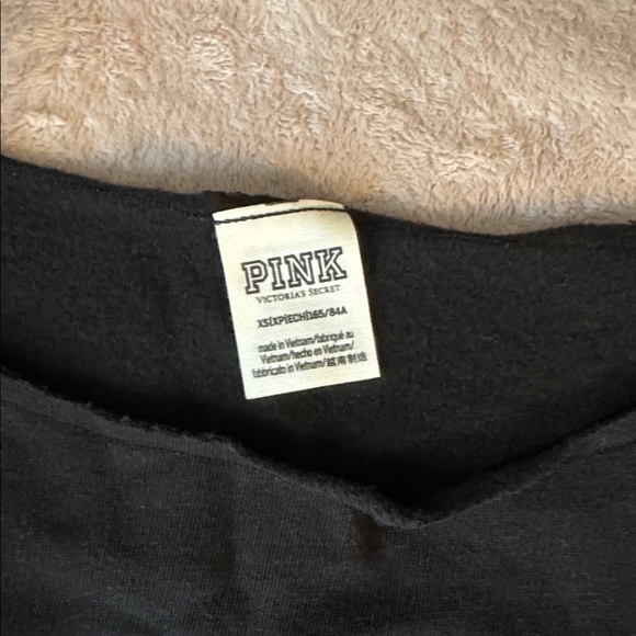 PINK Victoria's Secret Black Off Shoulder Sweater/Sweatshirt - Picture 2 of 3